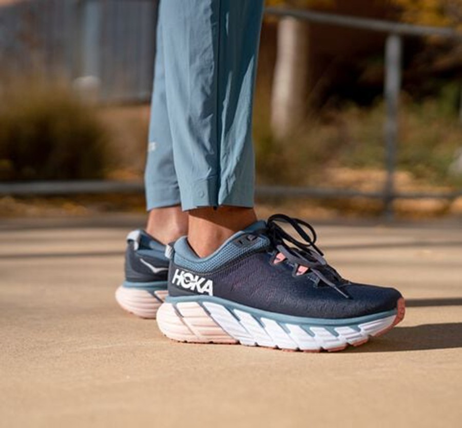 Hoka Australia One One Gaviota 3 - Womens Running Shoes Navy - VAKQR-1604